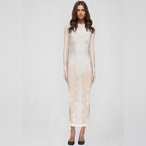 Atoir White Lace Dress with Bodysuit and gloves NWT Size XS / 2